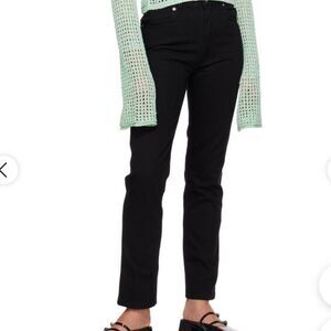 Eckhaus Latta Black Denim Jeans with raw hem size 31